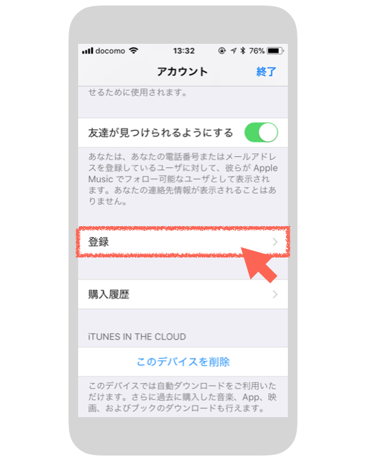 iPhoneのアカウント