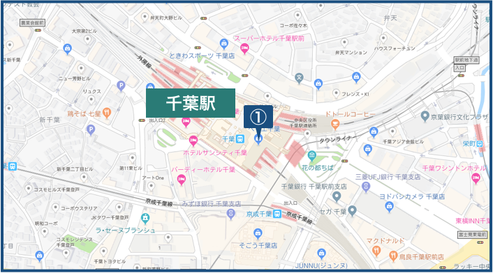 千葉駅周辺の地図