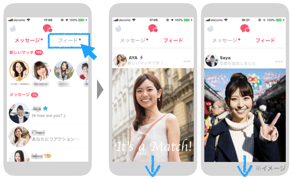 Tinderのフィード機能