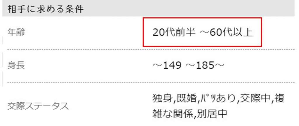 希望の相手が幅広い