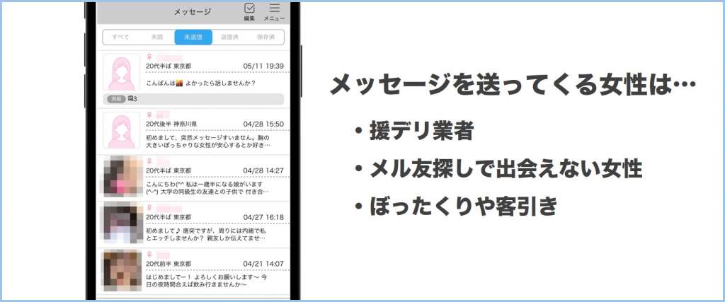 ハッピーメールでいきなりメッセージを送ってくる女性の特徴