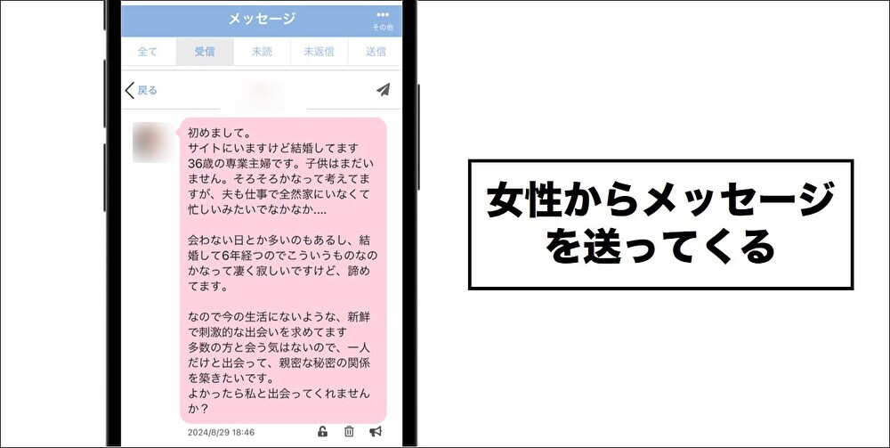 PCMAX 女性からメッセージを送ってくる