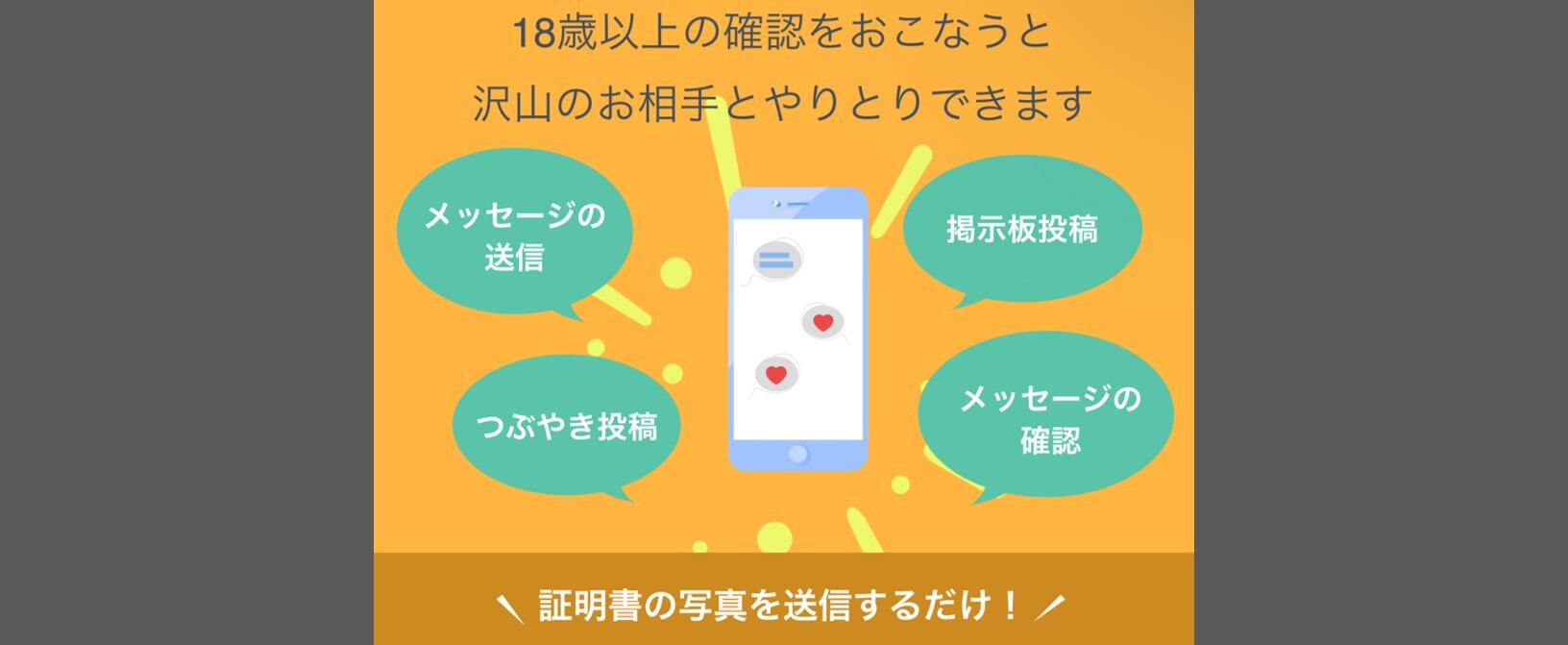 やり取りするには年齢認証が必須