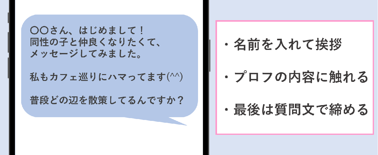 レズビアン向け　初回メッセージのコツ