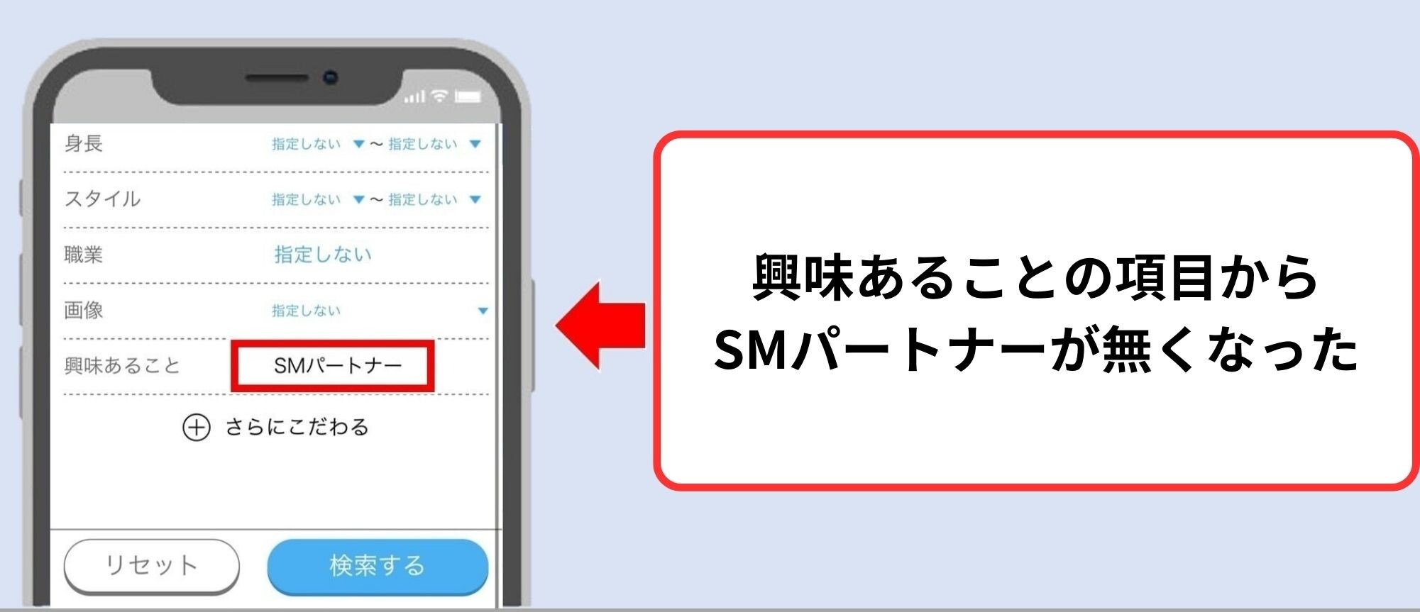 SMパートナーの項目が無くなった